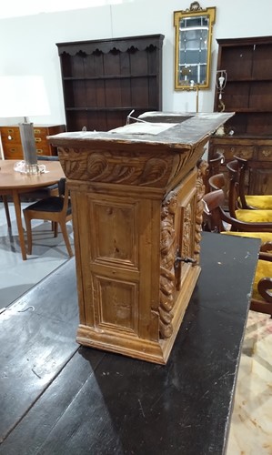 Lot 94 - A 16th/17th pine single-door wall cupboard,...