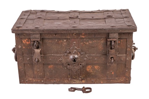 Lot A 17th-century South German strongbox/ Armada...