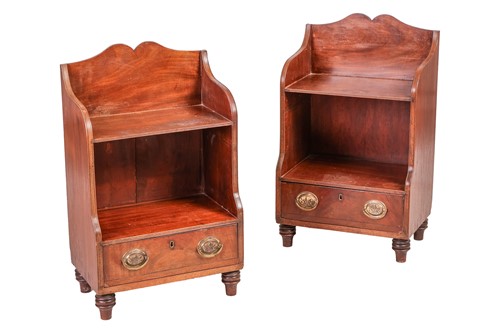 Lot A pair of 19th-century mahogany dwarf...