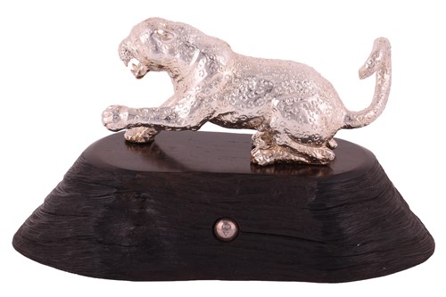Lot 361 - A Patrick Mavros figure of a leopard on an...