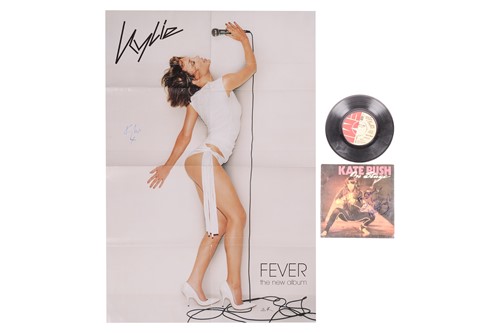 Lot 271 - Kate Bush signed EP and Kylie Minogue signed...