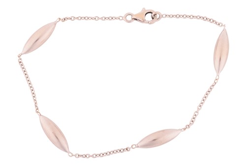 Lot 238 - An 18ct gold pendant necklace and bracelet...
