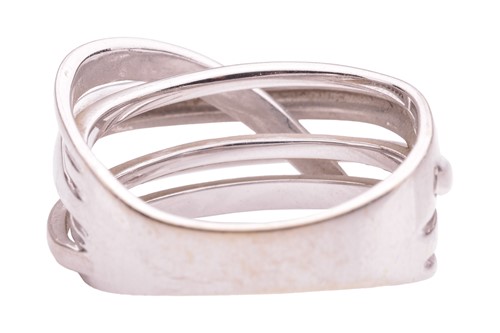 Lot 217 - A dress ring of crossover and openwork design,...