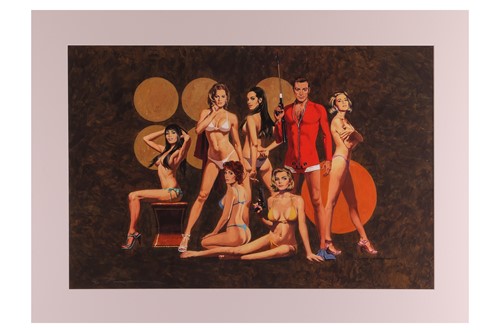 Lot 90 - James Bond Bond Girls (2021) Paul Mann artwork,...