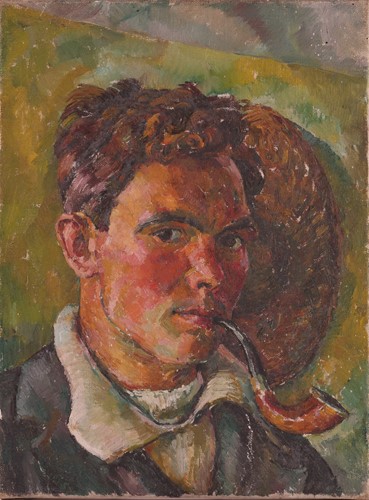 Lot 14 - Jack Wright (1919 - 1994), Man with a Pipe,...