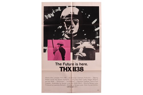 Lot 219 - Thx 1138 (1970) US One sheet, 41 x 27 inches,...