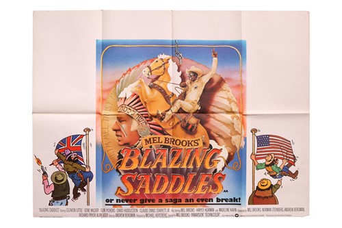 Lot 80 - Blazing Saddles (1974) British Quad, 40 x 30...