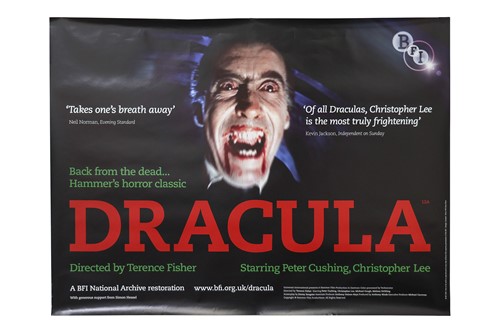 Lot 75 - Dracula (1958) British Quad, 40 x 30 inches,...