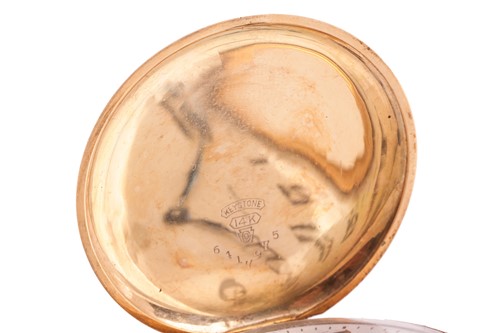 Lot 281 - A full hunter Waltham pocket watch, with...