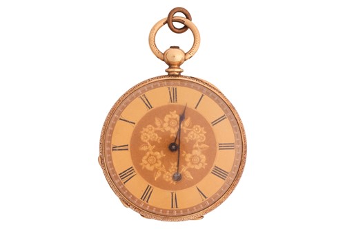 Lot 287 - An open-face pocket watch, comprising of a...