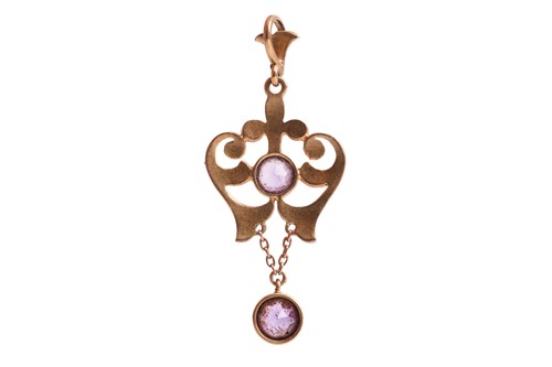 Lot 4 - Three jewellery items comprising an amethyst...