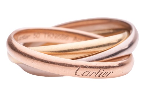 Lot Cartier - a trinity ring in 18ct gold,...