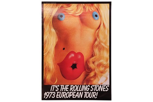 Lot 276 - The Rolling Stones 1973 European Tour 33 x 23...