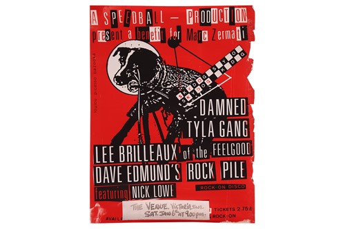 Lot 283 - The Damned Original Punk Concert Poster (1979)...