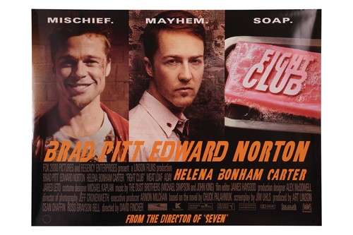 Lot 23 - Fight Club (1999) British Quad, 40 x 30 inches,...