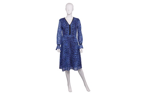 Lot 294 - Mari Wilson – SoSander blue leopard print...