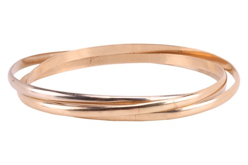 Lot A trilogy bangle, formed of three interlocking...