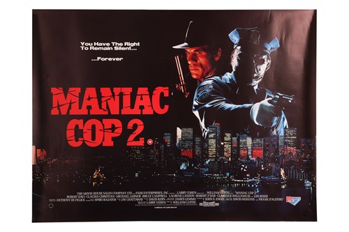 Lot 62 - Maniac Cop 2 (1990), British Quad, 40 x 30...