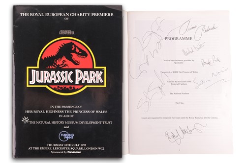 Lot 97 - Jurassic Park (1993): Signed Royal European...