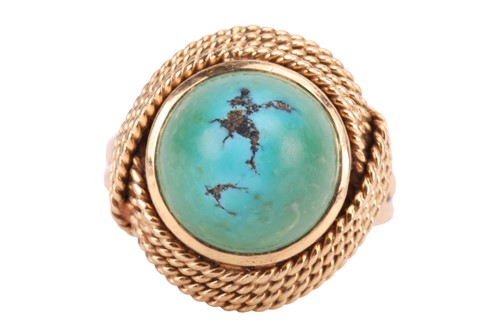 Lot A turquoise dress ring, comprising a pointed...