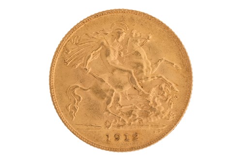 Lot 13 - A George V half sovereign, 1912, obverse bare...