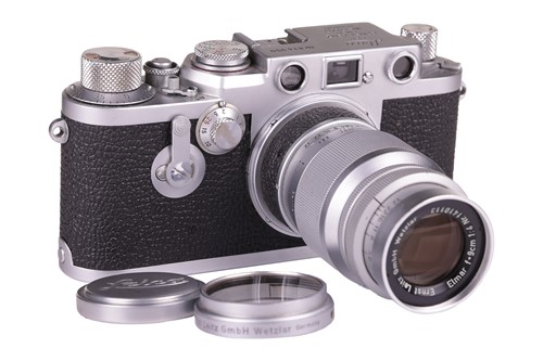 Lot An Ernest Leitz Wetzlar Leica IIIf 35mm...