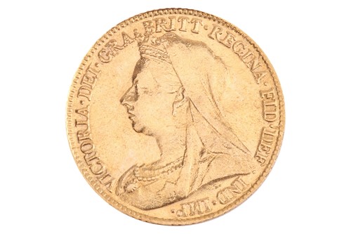 Lot 95 - A Victorian half-sovereign, 1896, with a Queen...