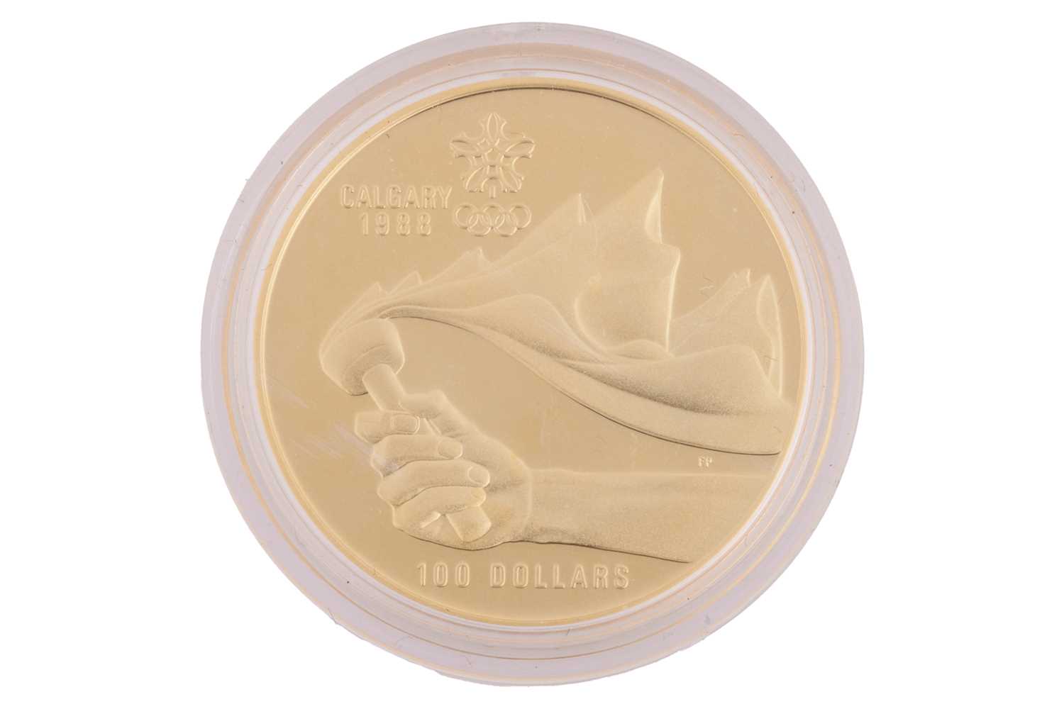 Lot 80 - Royal Canadian Mint, 1987 $100 1/4ozt fine...
