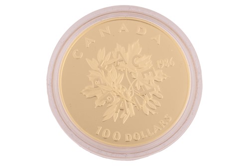 Lot 85 - Royal Canadian Mint, 1986 $100 gold proof coin,...