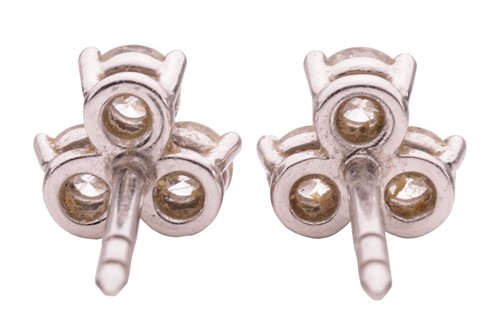 Lot 43 - Tiffany & Co. - a pair of diamond cluster...