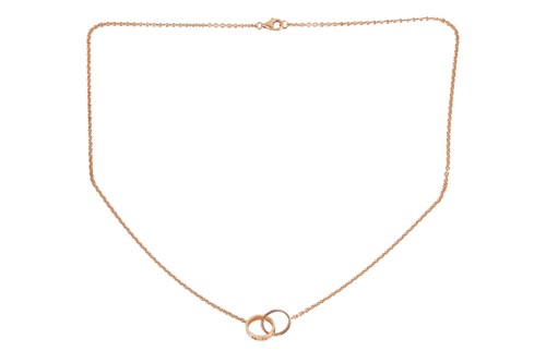 Lot Cartier - a 'LOVE' necklace in 18ct yellow...