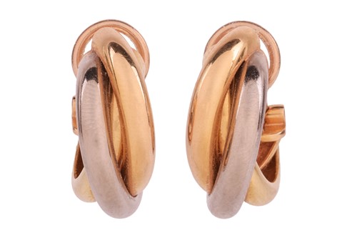 Lot Cartier - a pair of Trinity hoop earrings in...