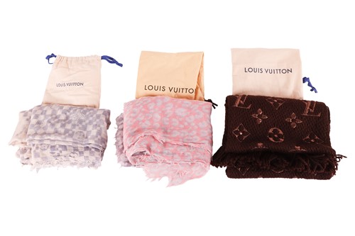 Lot 9 - Louis Vuitton – Three scarves; One Etole...