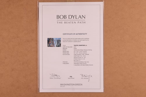 Lot 73 - Bob Dylan (American, b. 1941) Theater,...