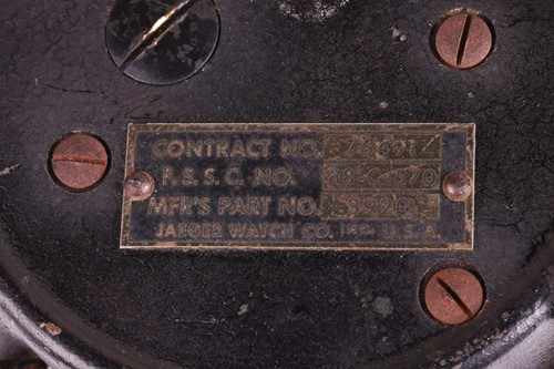 Lot 189 - A U.S. Navy military aviation clock, by the...