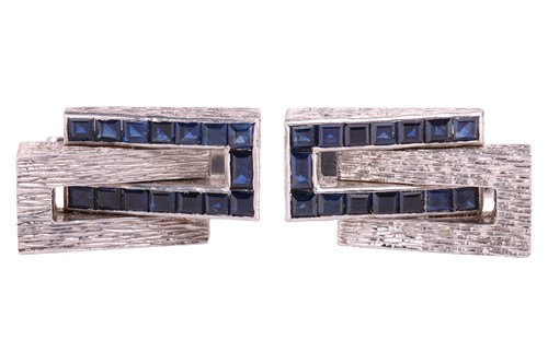 Lot 45 - Kutchinsky - a pair of cufflinks set with...