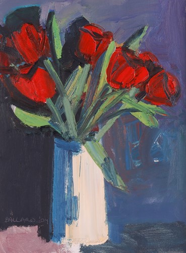 Lot 78 - Brian Ballard (British b. 1943) Red Tulips...