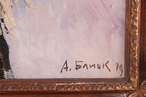 Lot 20 - Andrei Bliok (Russian b.1946) Half-length...