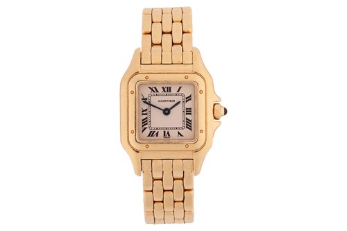 Lot 260 - A Cartier Panthere 18 Carat Ladies Wristwatch...