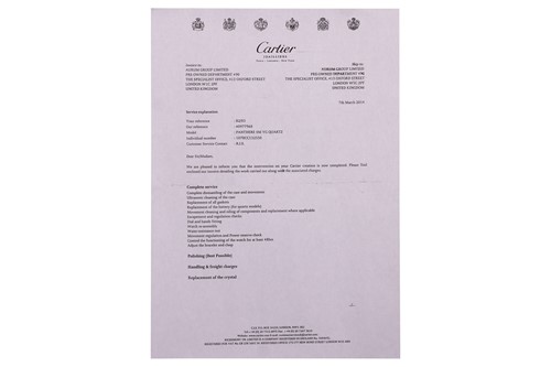 Lot 260 - A Cartier Panthere 18 Carat Ladies Wristwatch...