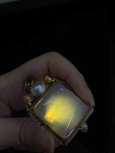 Lot 220 - A late Victorian opal, pearl and enamel...