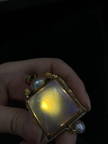 Lot 220 - A late Victorian opal, pearl and enamel...