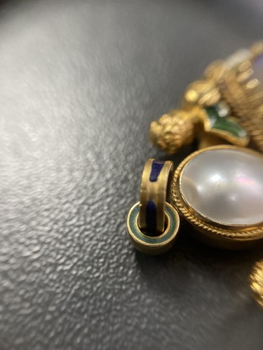 Lot 220 - A late Victorian opal, pearl and enamel...