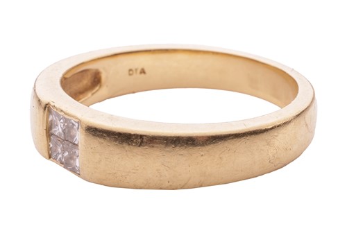 Lot 58 - A gentleman’s diamond set band ring, estimated...