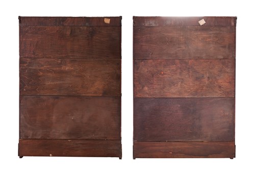 Lot 101 - A pair of Globe Wernicke mahogany...