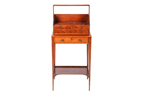 Lot 98 - A George III rosewood Cheveret desk, in the...