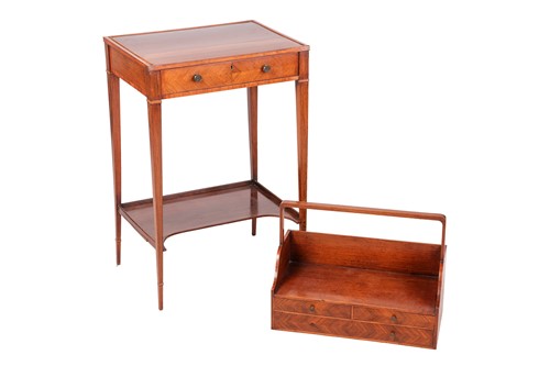 Lot 98 - A George III rosewood Cheveret desk, in the...