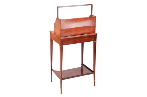 Lot 98 - A George III rosewood Cheveret desk, in the...