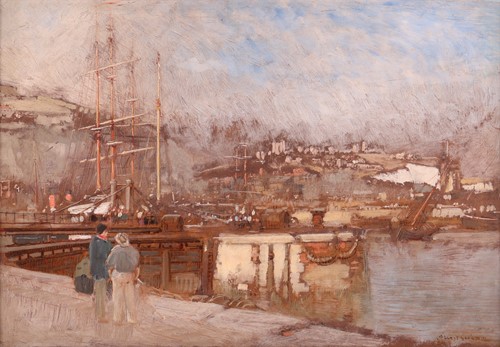 Lot 5 - Albert Goodwin RWS (British 1845 - 1932) Dover...