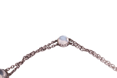 Lot 7 - An Art Nouveau moonstone and opal swag...